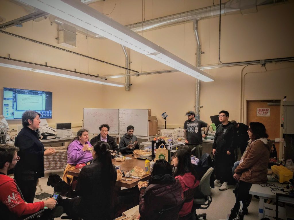 The Sense-Able Computing team meets at the Berkeley Lab to receive testing feedback from blind and visually impaired users.